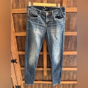 Dear John Medium Blue Skinny Jeans with Fading